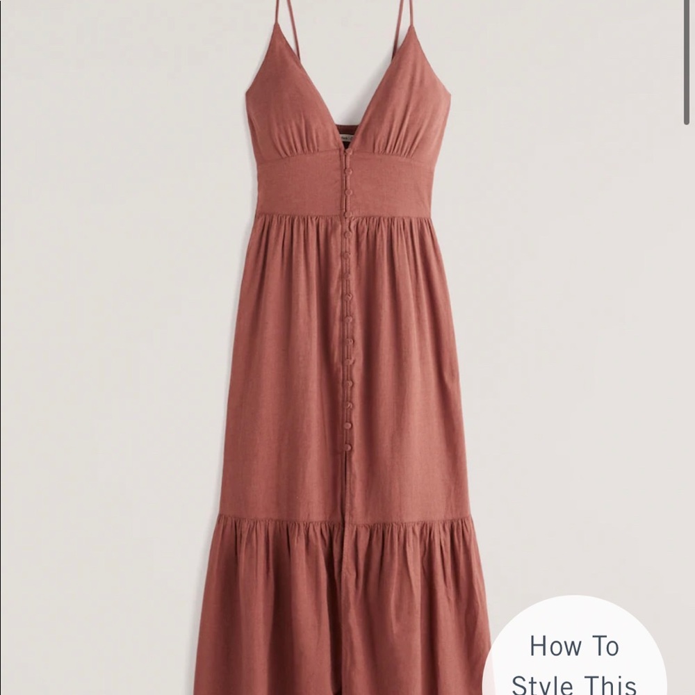 A&F Button-Through Maxi Dress - XS